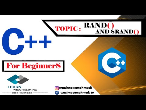 rand and srand in c++ || Tutorial 26 || Learn Programming