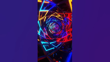 #short #Abstract #Background Video 4k Blue Red Geometric Metallic Tunnel VJ #LOOP NEON Sci-Fi #ASMR