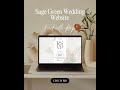Romantic Sage Green Wedding Website | Digital Invite + Clickable RSVP