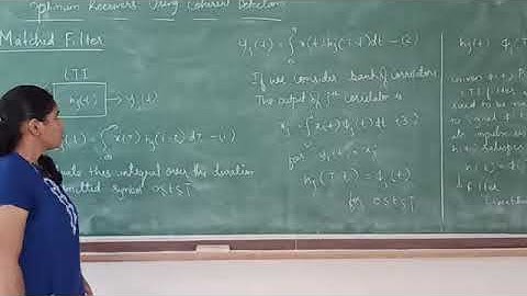 Digital Communication-17EC61-Module 2-Optimum Receivers using Coherent Detection-Matched Filter