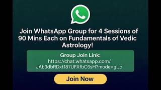 4 sessions on Vedic astrology @500 inr