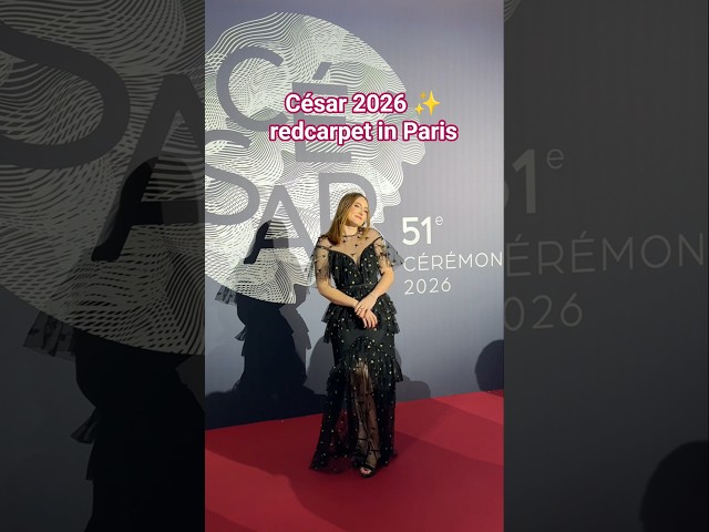 César 2026 ✨️ redcarpet in Paris with @Lala_cinema wearing Christophe Guillarmé black gown