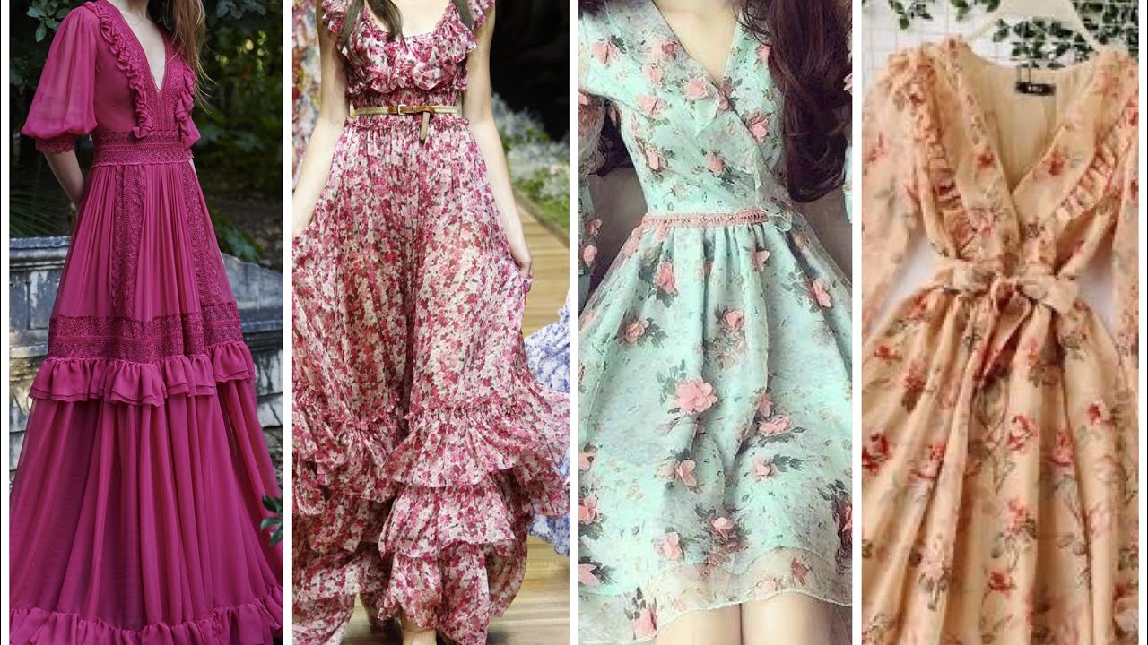 A-line midi dresses|| floral printed casual wear dress ideas|| printed skater dresses 
