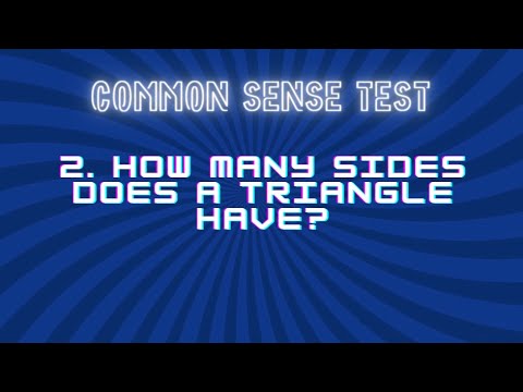 Comen Sense Test Common sense Test. - YouTube