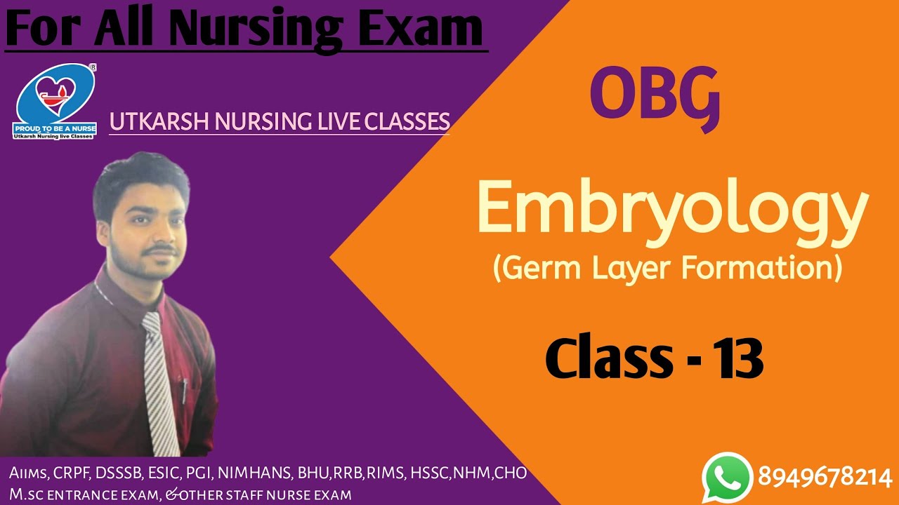 Germ Layer Formation l Embryology - Nsg Officer Online Classes l Parmal sir l Utkarsh Nursing Live