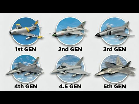 EVERY Gen Fighter Jet EXPLAINED in 4 Minutes! - YouTube