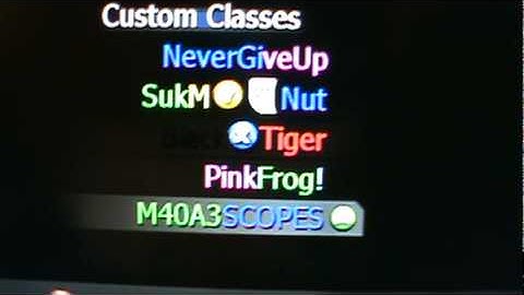 Color Modded Classes For COD4 And With Buttons
