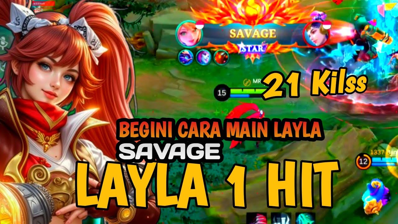 SAYA MENGGUNAKAN LAYLA SOLORANK SAVAGE 🔥DAMAGE LAYLA MENGERIKAN_BUILD LAYLA TERSAKIT 2025 MLBB