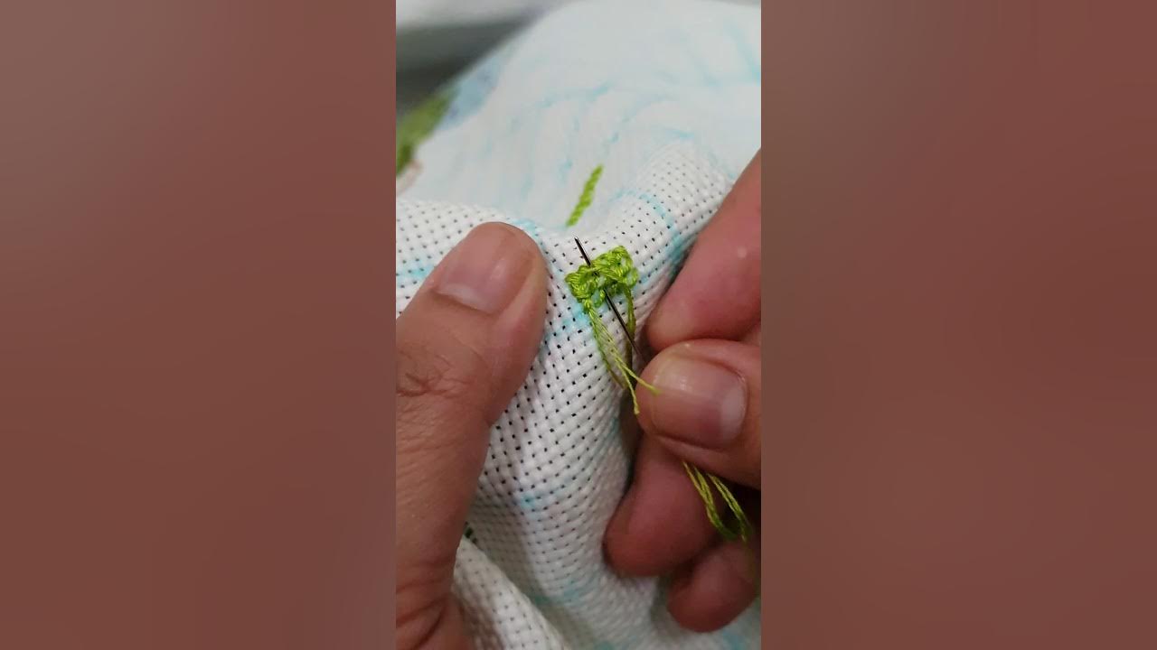 How to start and finish a cross stitch neatly using three strands YouTube