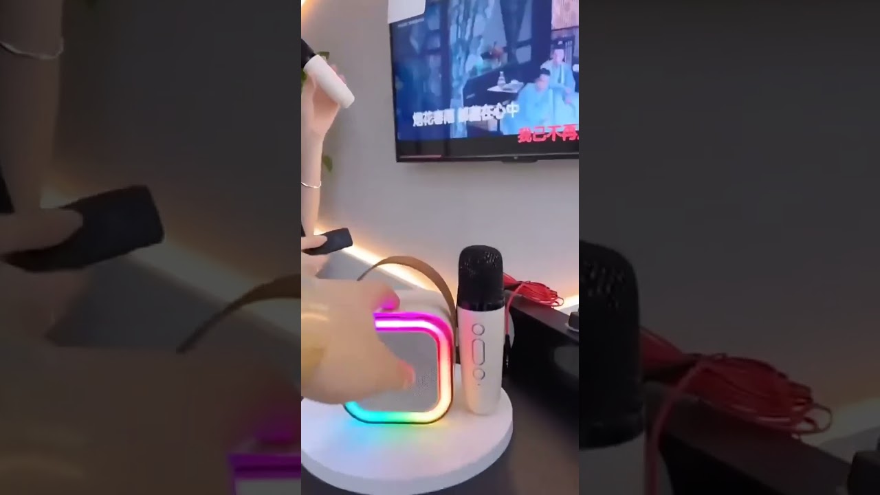 Bluetooth K12 Karaoke Machine Portable 5.3 PA Speaker System with 1-2 Wireless Microphones Home