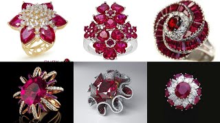 Different Types of ruby Stone Rings /Latest Engagement rings collection