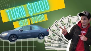 Side hustle flipping cars turned $1,000 into $4,000