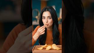 Crispy chips ASMR crunch 😍 First bite is pure satisfaction. #ASMR #Crunch #Chips #FoodShorts