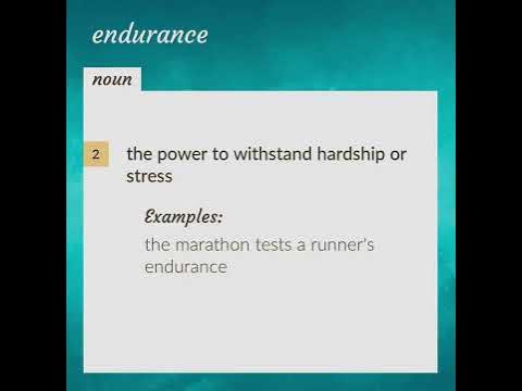 Endurance | meaning of Endurance 