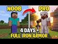 4 Days Mining = FULL IRON ARMOR 😱🔥 | Minecraft Survival 