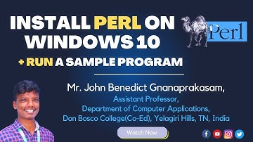 How to Install perl on windows 10 and how to RUN a Sample Program || 24th April 2023
