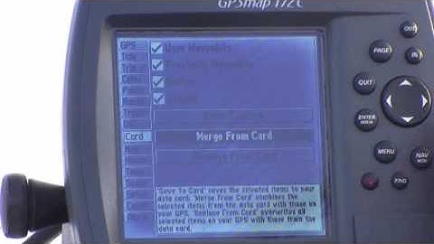 Loading the Hot Spots Fishing Chip™ into a Garmin gps