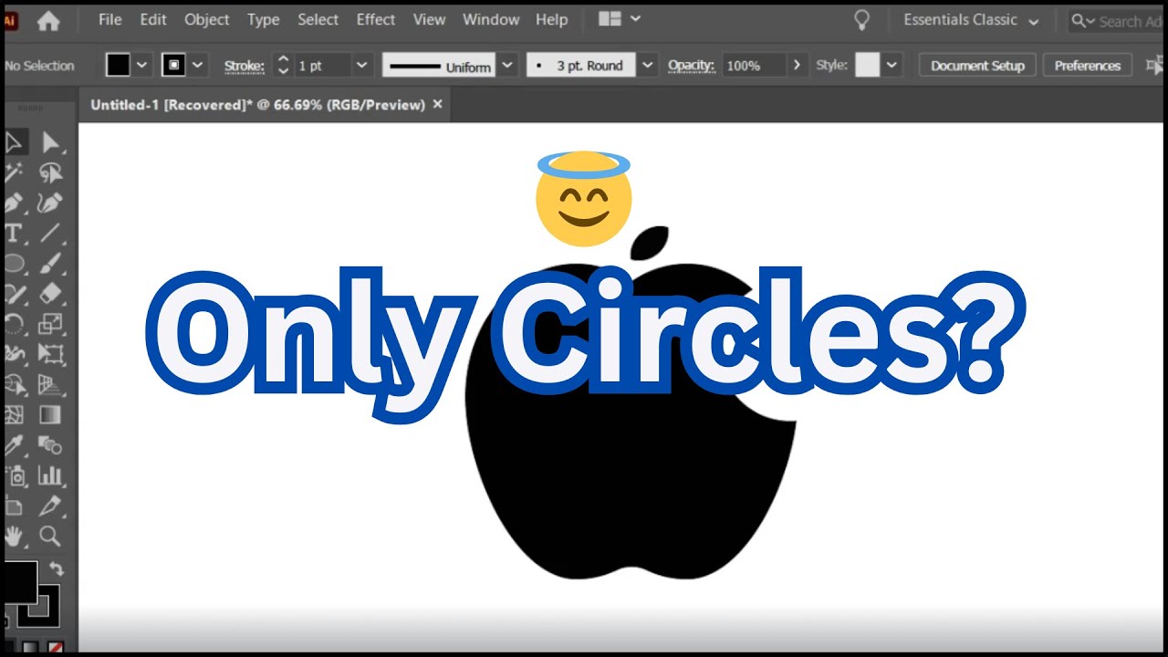 How to Create Apple Logo 🍎 in Illustrator – Step by Step! - YouTube
