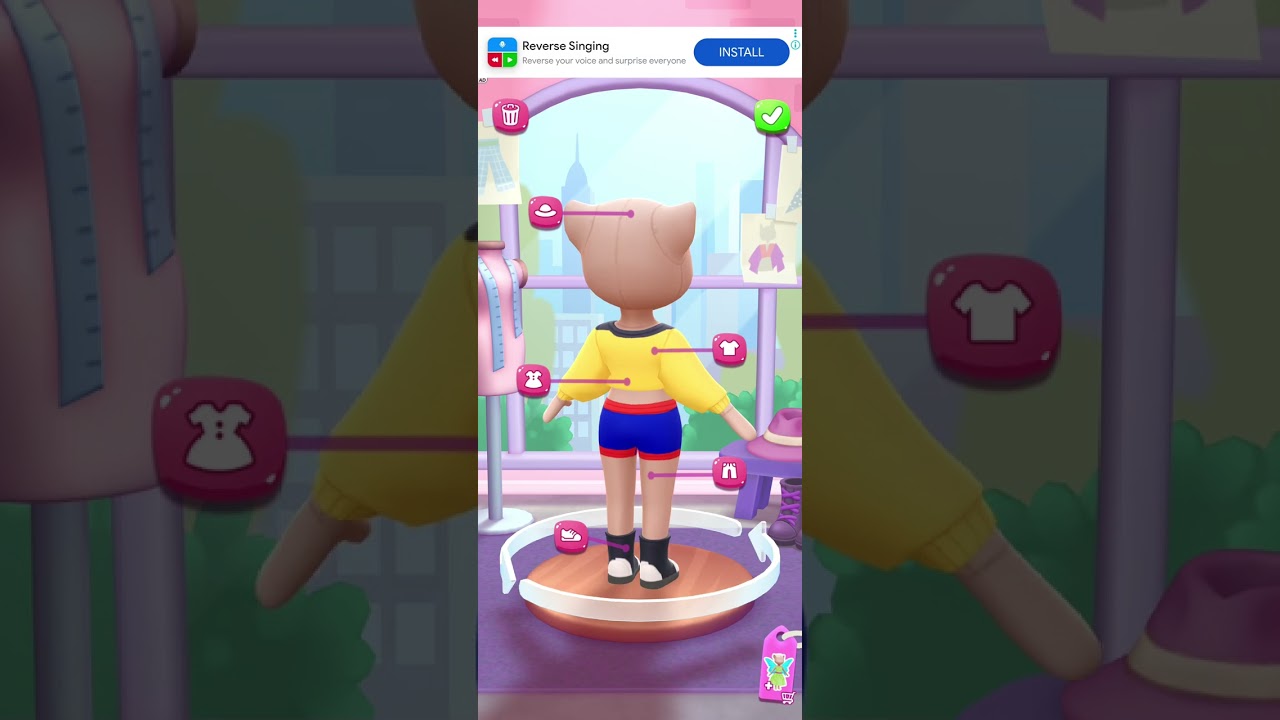 Talking Angela 2. Transforming Angela into Rumi performance outfit.