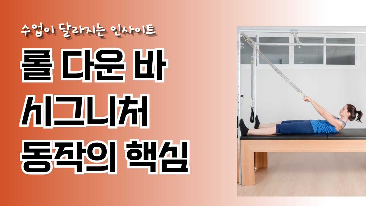 롤 다운 바의 시그니처 동작 지도 핵심