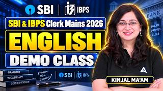 SBI & IBPS Clerk Mains 2026 English Demo Class | Kinjal Ma’am