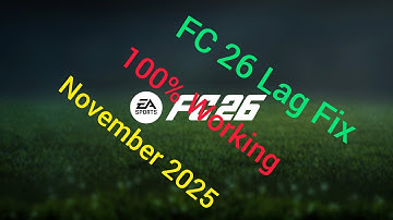 FC 26 Lag Fix!!5fps bug fix!!FPS Boost!!100%Working