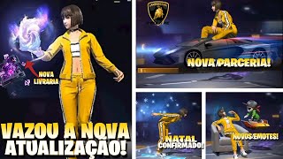 VAZOU A NOVA ATUALIZAÇÃO OB42! NOVA PARCERIA E LIVRARIA, EVENTO DE NATAL, EMOTES,NOVIDADES FREE FIRE