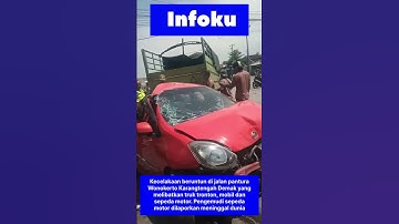 Kecelakaan beruntun di jalan pantura Wonokerto Karangtengah Demak #shortvideos #beritaterkini