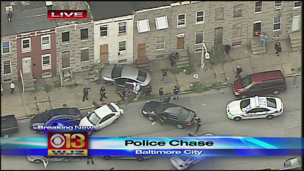 Police Pursuit Ends With Crash In West Baltimore