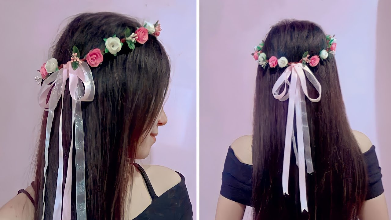 How To Make An Elegant Paper Roses Flower Crown - YouTube