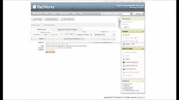 RefWorks: Importing Citations from CINAHL