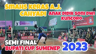 Semifinal badminton singgel dewasa bupati cup sumenep 2023 || A.J. CAHYADI vs BAGAS ||