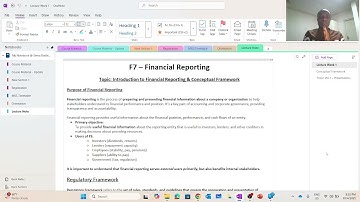 ACCA F7   Introduction to Financial Reporting
