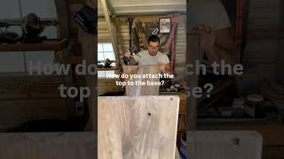 How do attach a solid wood table top to the legs? #diy #handmade #woodtable #carpenter #carpentry