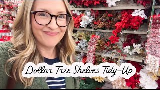 Quiet Christmas Aisle ASMR | Dollar Tree Shelf Reset & Organization