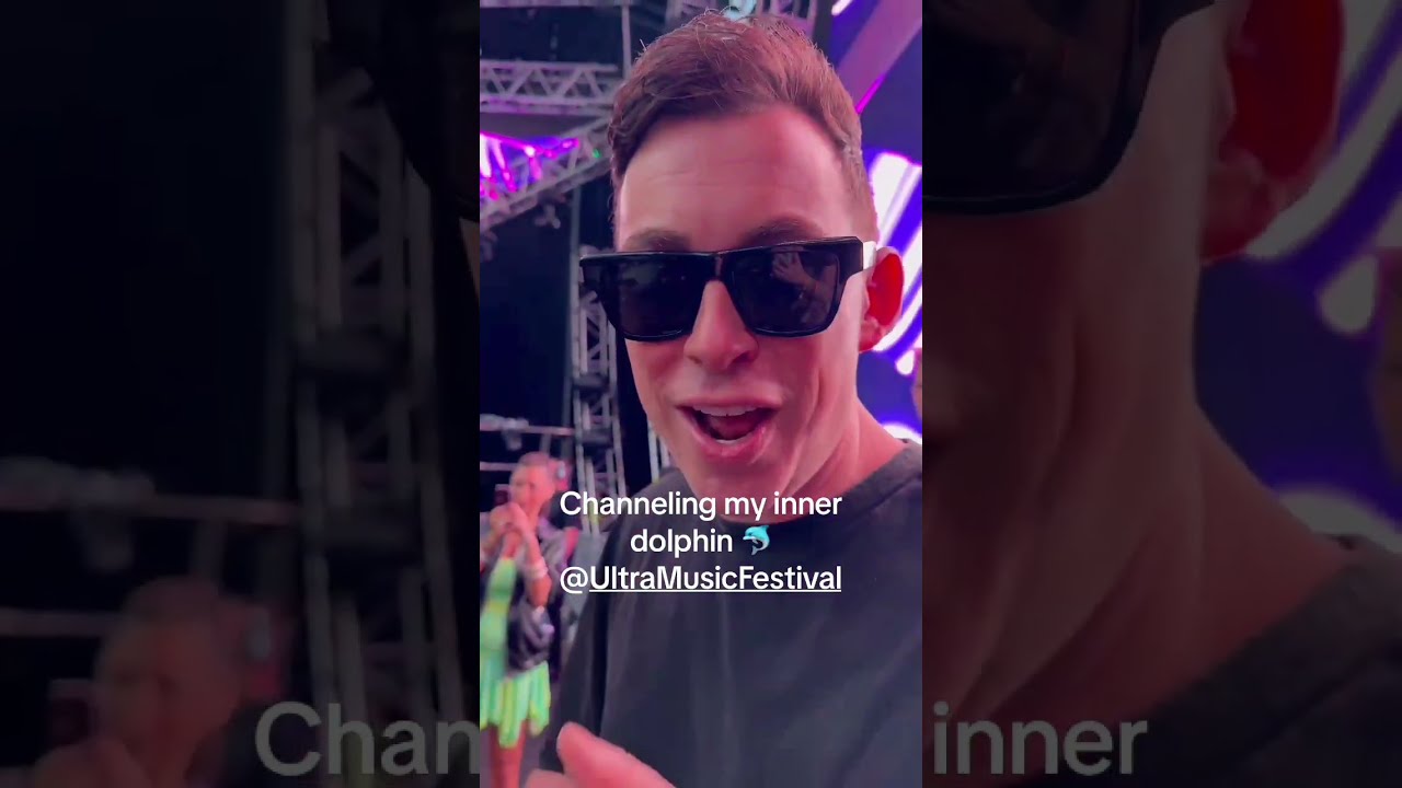 HARDWELL BRINGS A DOLPHIN TO ULTRA MUSIC FESTIVAL 2024 🐬🔥😂 #shorts #edm #hardwell
