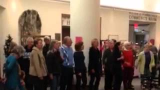 Holiday Art Fair Flash Mob
The 2014 Dennos Holiday Art Fair was visited by a flash-mob in honor of World Singing Day. The Traverse City Community Choir showed up and sang a few tunes! Holiday Art Fair Flash Mob