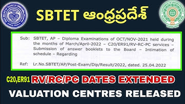 AP DIPLOMA  RV, RC, PC CLUSTER CENTRES | SERVICE DATE