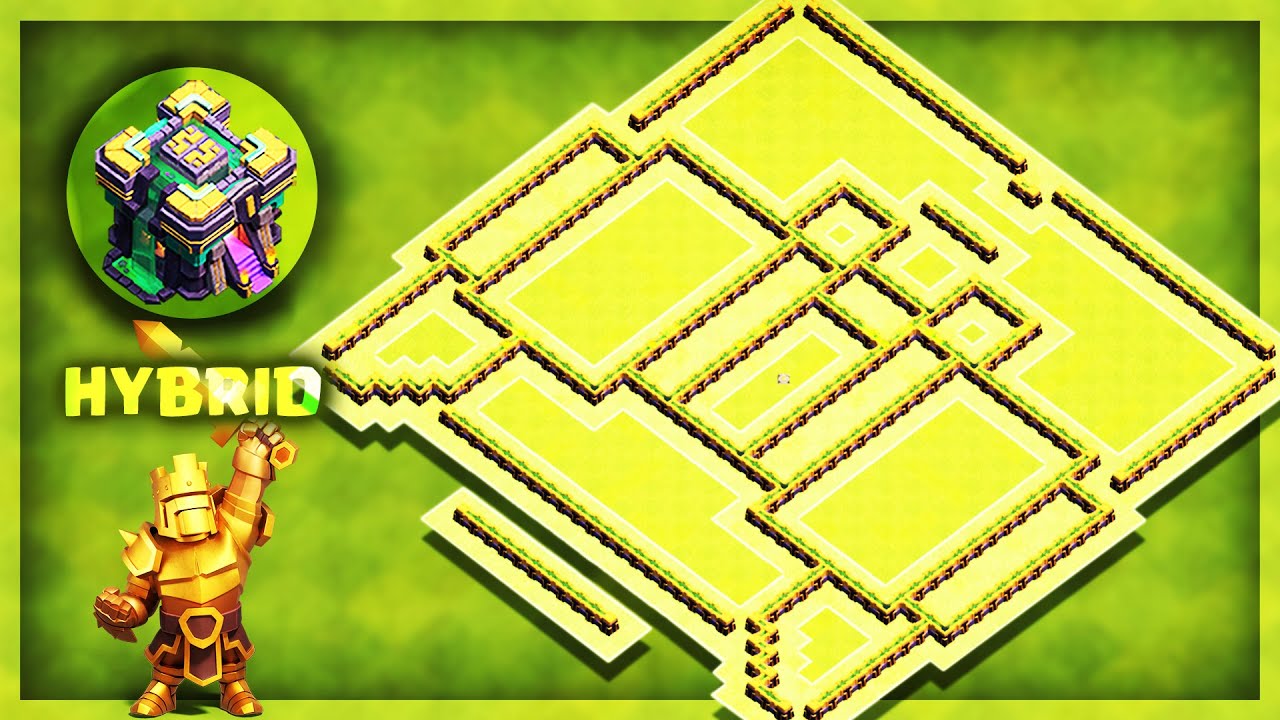 UNSTOPPABLE HYBRID! TH14 Base for FARM TROPHY and WAR +REPLAYS +LINK - Clash of Clans