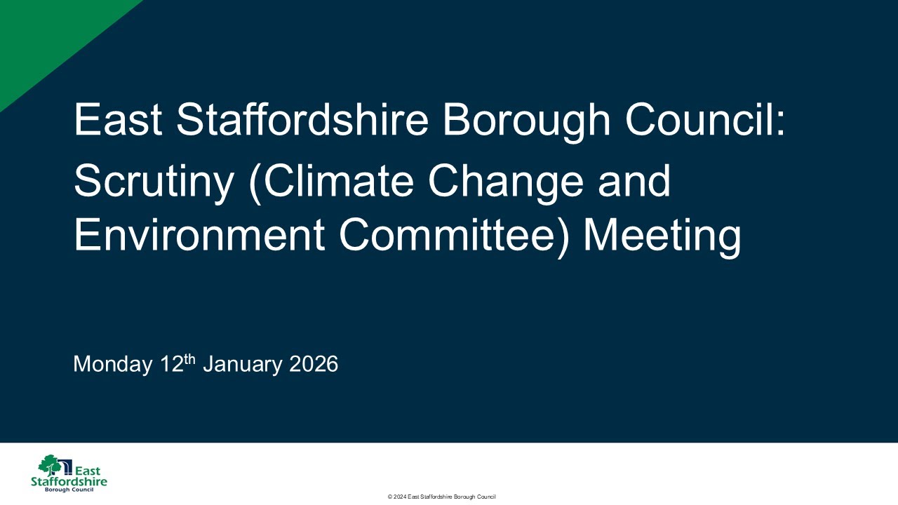Scrutiny (Climate Change and Environment) Committee Meeting | 12th January 2026