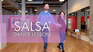 Beginner Salsa Dance Lesson (Basic, Cross-body Lead, Cross-over Breaks)