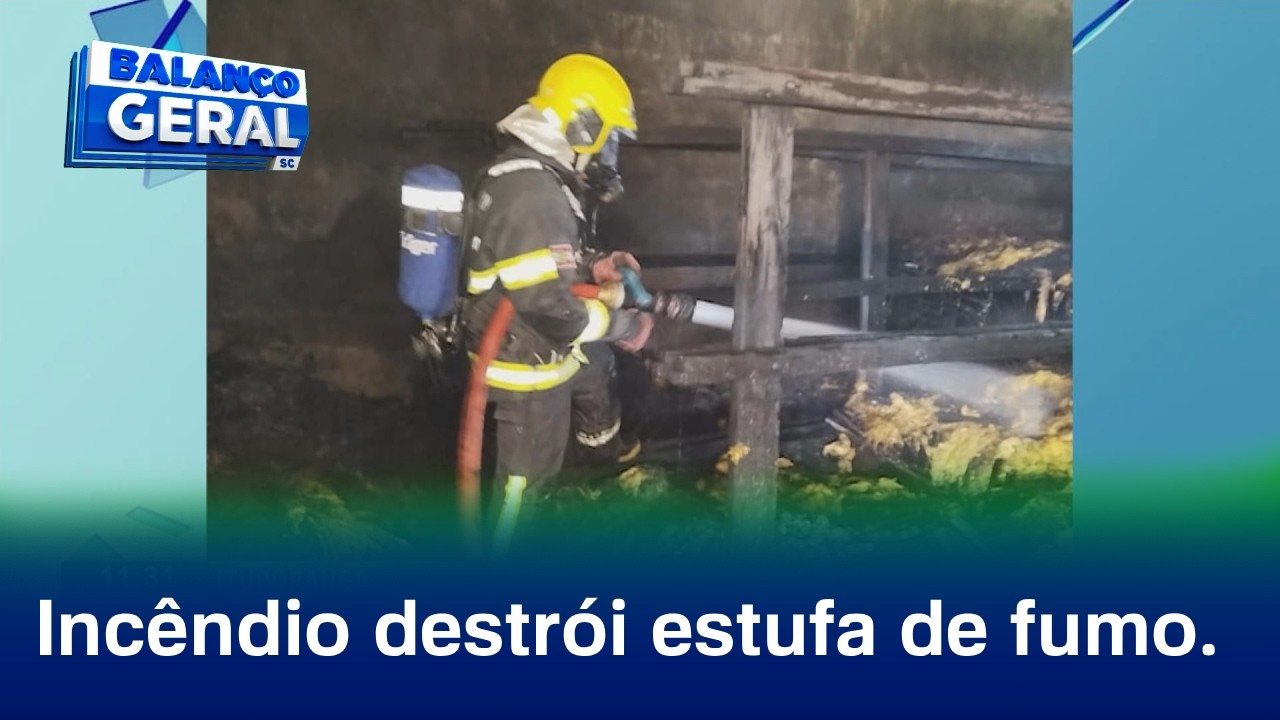 Ituporanga: incêndio destrói estufa de fumo