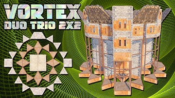 VORTEX 2x2 • Twin Bunker • Wide Gap • Duo/Trio/Quad Base • RUST