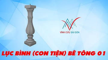 Lục bình (con tiện) bê tông 01 (14x14x62 cm)