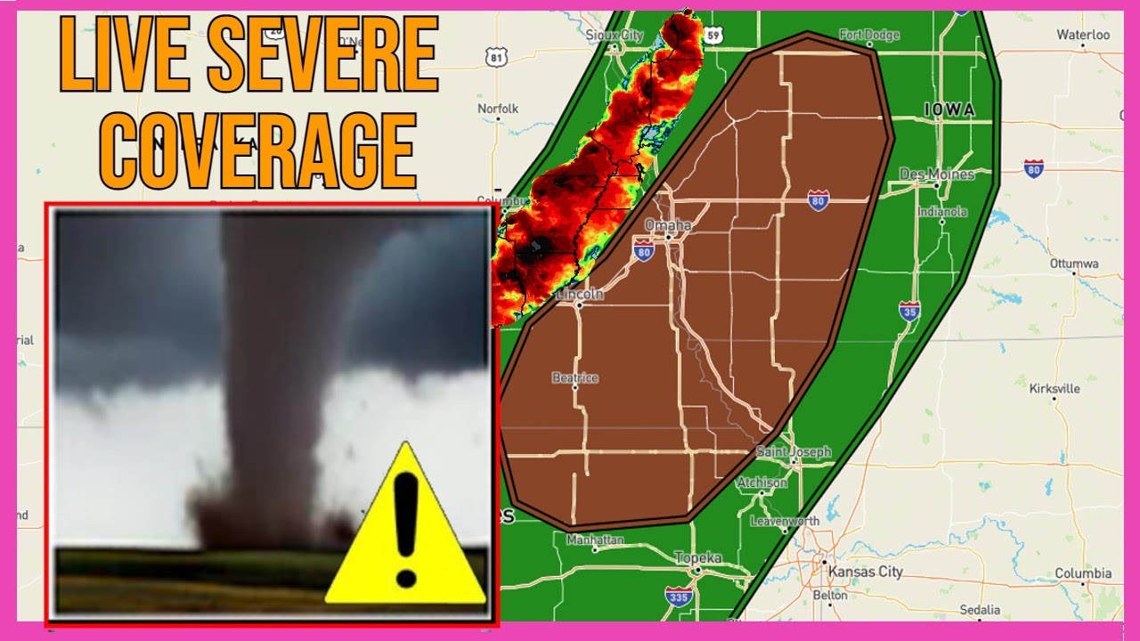 LIVE SEVERE WEATHER COVERAGE TORNADOES AND MONSTER HAIL LIKELY - YouTube