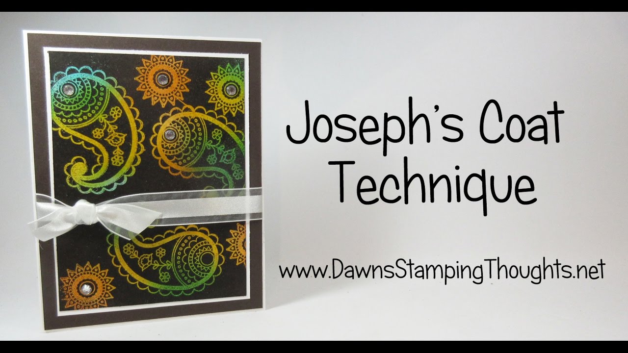 Joseph's Coat Technique Featuring Stampin' Up! products - YouTube
