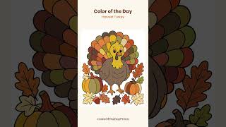 Harvest Turkey 🦃 Coloring a Cozy Thanksgiving Page Guide