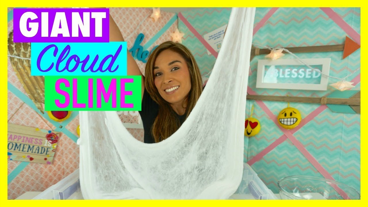GIANT CLOUD SLIME RECIPE TUTORIAL!!