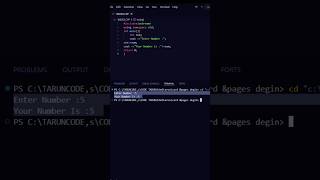Run C++ Program in Vs Code WAP to Enter Number print #tarunhubcode #taruncodehub #coding #CbyTarun