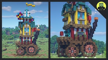 How To Build a Circus Wagon House in Minecraft!! [Tutorial 2021]
